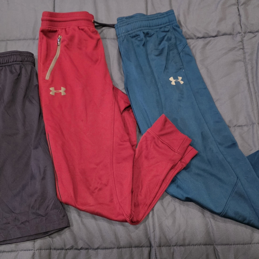 Under Armour Kids' Red and Teal Joggers